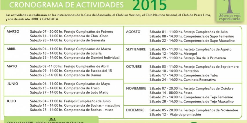 cronograma 2015