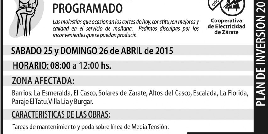 corte 25 y 26 abril